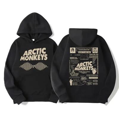 Ретро-рок Arctic Monkeys Музыкальный альбом Графические толстовки Мужские Винтажные Большие толстовки с капюшоном в стиле хип-хоп Панк-толстовка Тур Двусторонняя