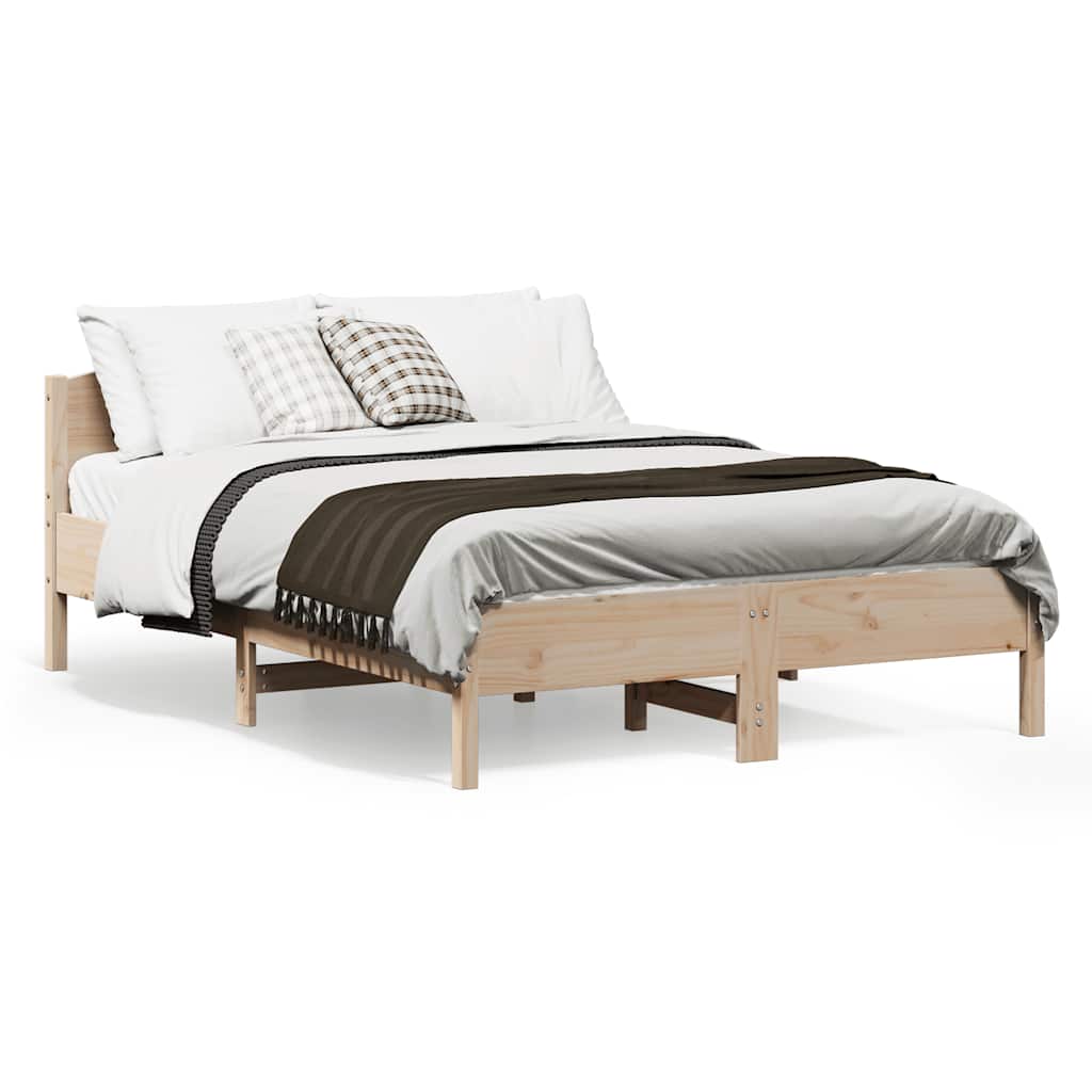 Solid Wood Bed without Mattress 120 x 190 cm Pine Wood