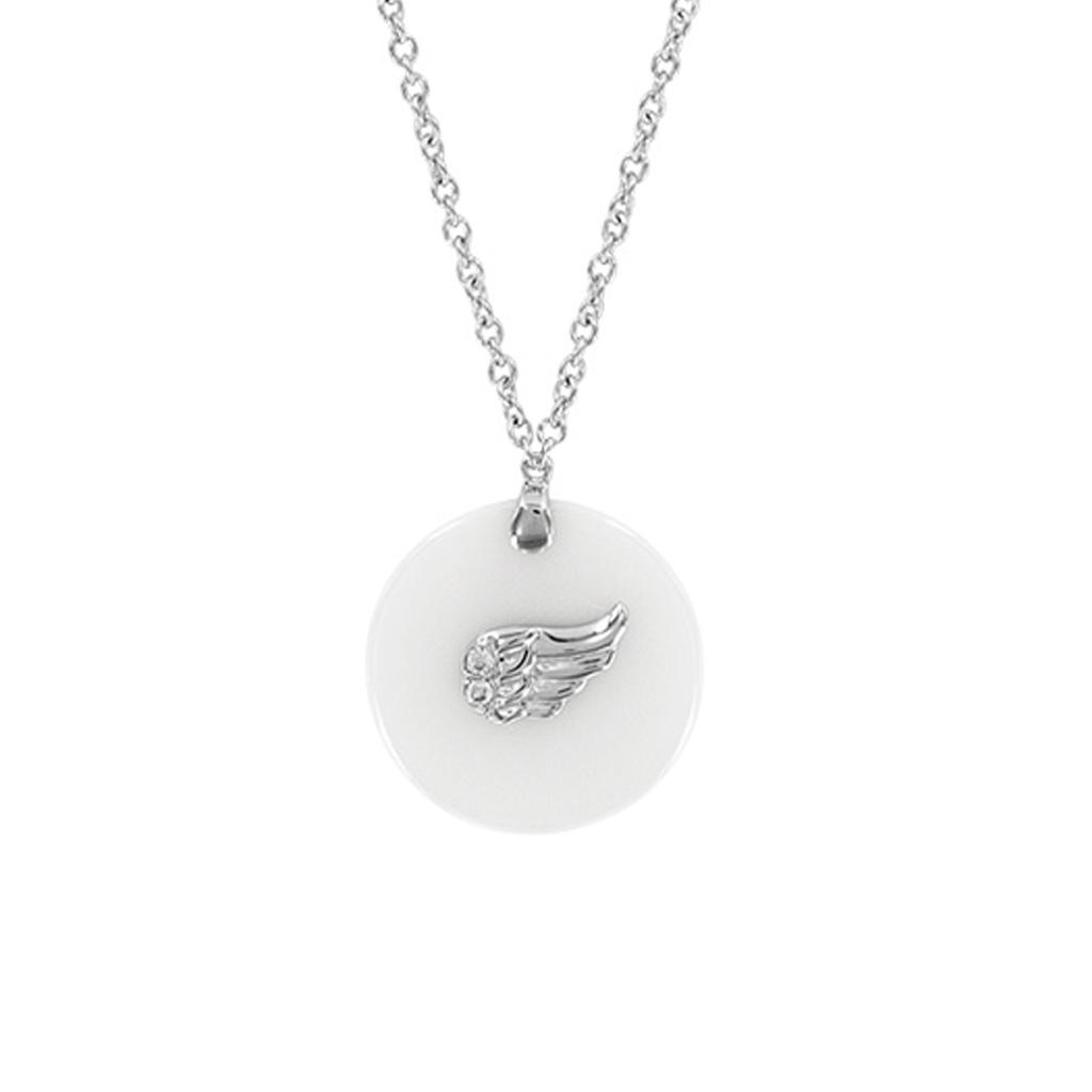 Les Trésors De Lily [R4916] - Silver Necklace 'Les Ailes d'Ange' Silver White (rhodium) - 15mm (ceramic)