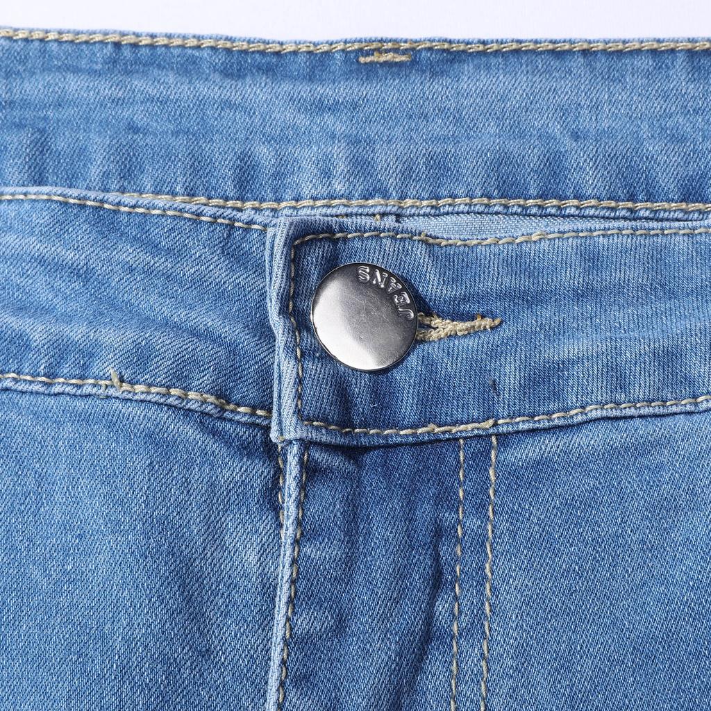 Spring Men's Fashion Jeans with Holes and Trendy Slim Fitting Jeans