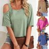 Summer Casual Slanted Neck Off Shoulder Loose Short Sleeved T-Shirts Women’s