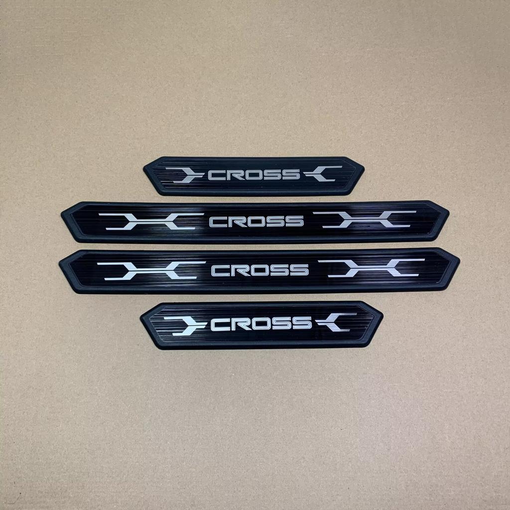 For Toyota Yaris Cross Corolla Cross   -2026 Door Sill Pedal Cover Scuff Plate Trims Sticker Car Styling Accessories