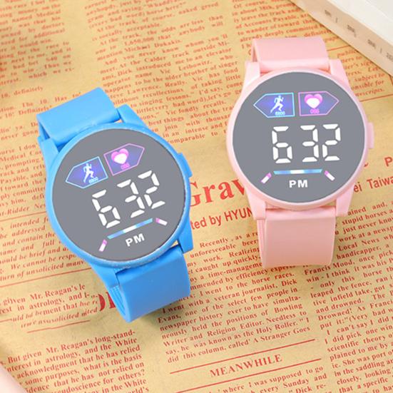 Умные часы LED Электронные наручные часы Силиконовый экран Дисплей Ремешок Детский Спорт Фитнес-трекер