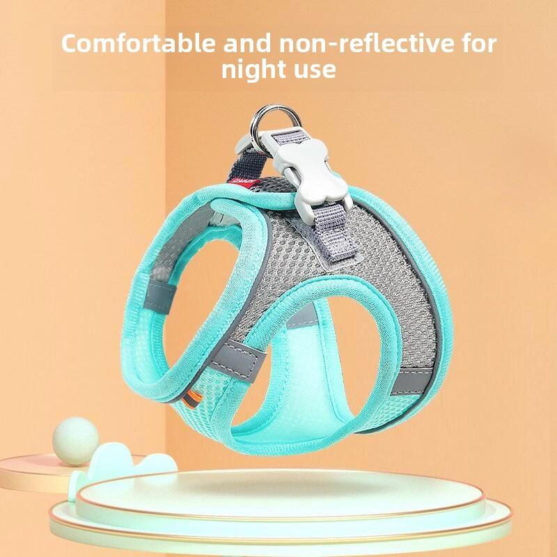 Шлейка для собак, светоотражающие шлейки и поводки для домашних животных, регулируемая шлейка для маленьких собак, кошек, мопсов, чихуахуа, аксессуары для собак