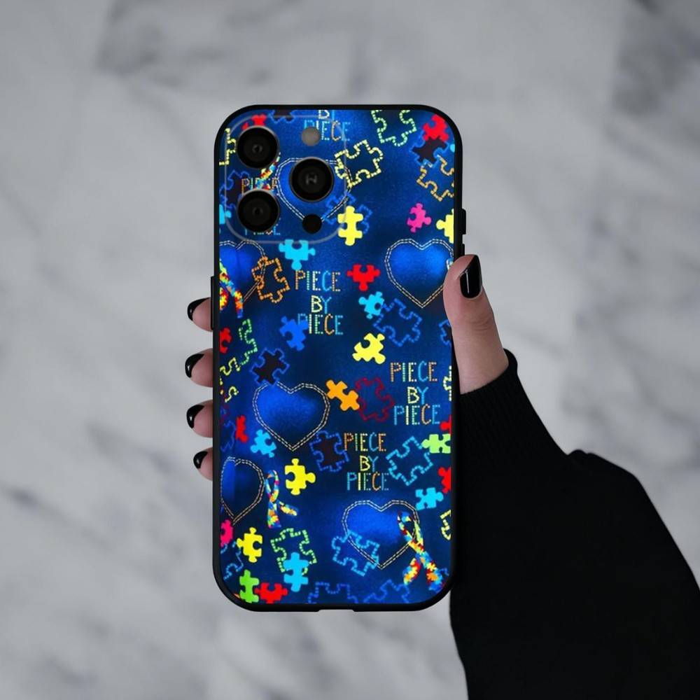 Puzzle Art Support Autism Phone Case Silicone Soft For IPhone 17pro 16 15 14 13 12 11 X XR Plus Pro Max Plus