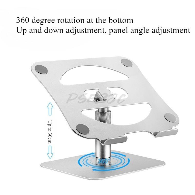 Adjustable Aluminum Alloy Lifting and Rotating Laptop Stand Suitable for IPad and Desktop Computers
