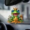 Очаровательный акриловый мультяшный лягушонок, подвеска для автомобиля, идеально подходит для стильного декора салона автомобиля