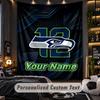 TapestrySeattle Seahawks Custom Name Text Personalized Wall Hanging Tapestry Home Wall Decor