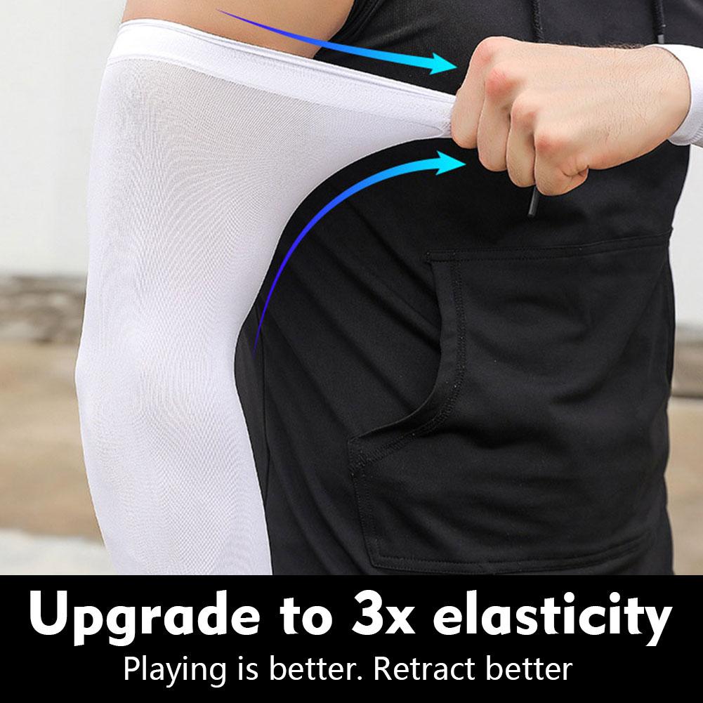 1 пара нарукавников для езды на велосипеде, рыбалки, охлаждения, защиты от солнца, защиты от ультрафиолета, дышащие, эластичные, удобные, унисекс