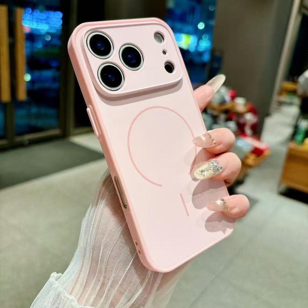Роскошный Матовый Магнитный Чехол Для Телефона С Поддержкой MagSafe Для iPhone 17 16 15 14 13 12 Pro Max 16 Plus Air Беспроводная Зарядка Ударопрочный Чехол