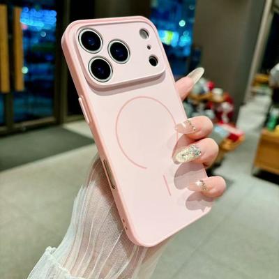 Роскошный Матовый Магнитный Чехол Для Телефона С Поддержкой MagSafe Для iPhone 17 16 15 14 13 12 Pro Max 16 Plus Air Беспроводная Зарядка Ударопрочный Чехол