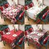 Christmas Rectangle Tablecloth Waterproof Dining Table Cover Tablecloth For New Year Party Navidad Holiday Dinner Decoration