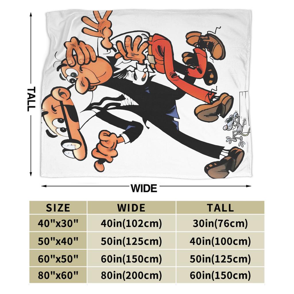 Mort & Phil Mortadelo y Filemón Blanket  Warm Soft Graphic Plush Throw Blanket For Home Decor Picnic Flannel Bedspread Bed Cover