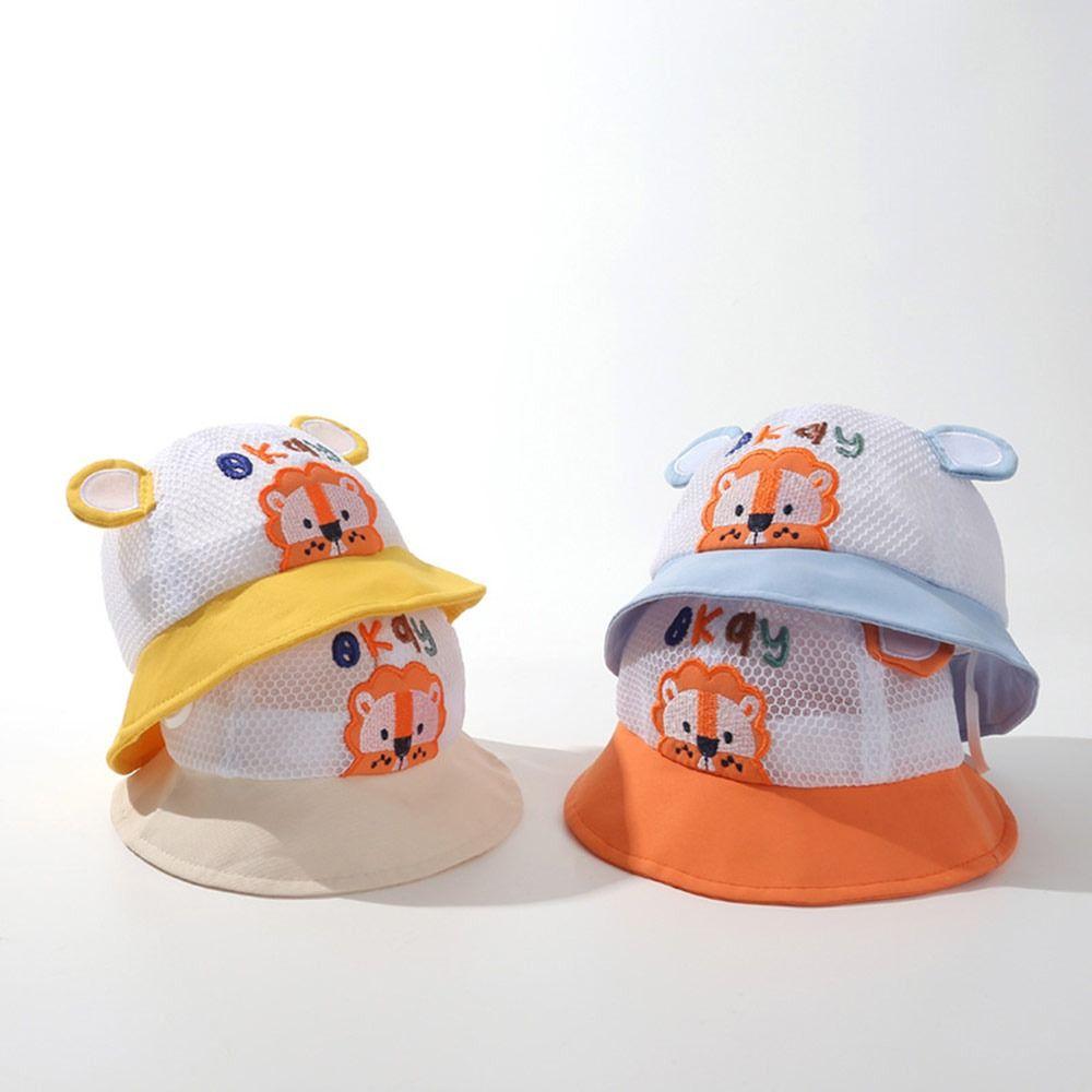 Cartoon Lion Baby Children Sun Visor Hat Sun Protection Boys Girls Mesh Basin Caps Summer
