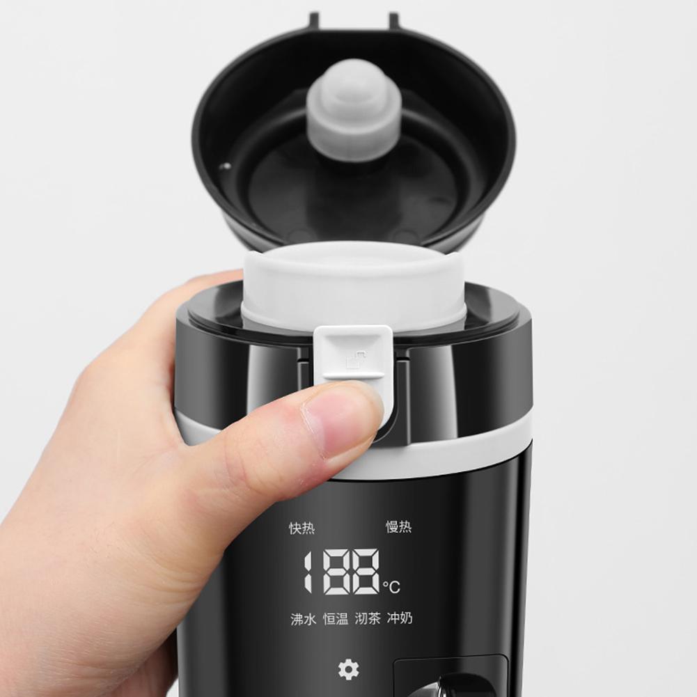 12/24V Car Heating Cup 500ml Electric Kettle Digital LCD Display Stainless Steel Water Heater Bottle Travel Coffee Mug Warmer