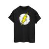 DC Comics Womens/Ladies The Flash Distressed Logo Boyfriend Fit Cotton Boyfriend T-Shirt