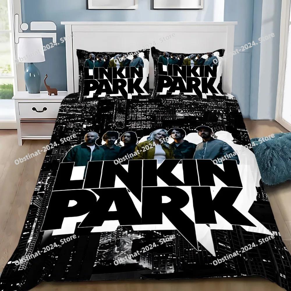 Пододеяльник Наволочка Комплект постельного белья Рок-группа Linkin P-Park Взрослый Мальчик Девочка Украшение спальни Детская Односпальная Двуспальная Большой размер