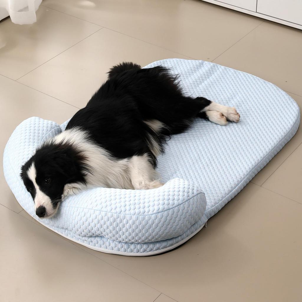 Sunframe Cooling Pet Bed for Summer Cooling Cushion with for Medium To Large Dogs and Excellent 77x56cm Dogs, Mat, Pillow, Washable, Cats, House,