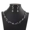 Модный комплект ювелирных изделий ожерелье серьги для женщины