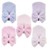 Fashion Lovely Bow Knot Newborn Baby Hat Soft Cotton Beanie for Infant Girls Knitting Striped Caps for 0-6 Months Toddler