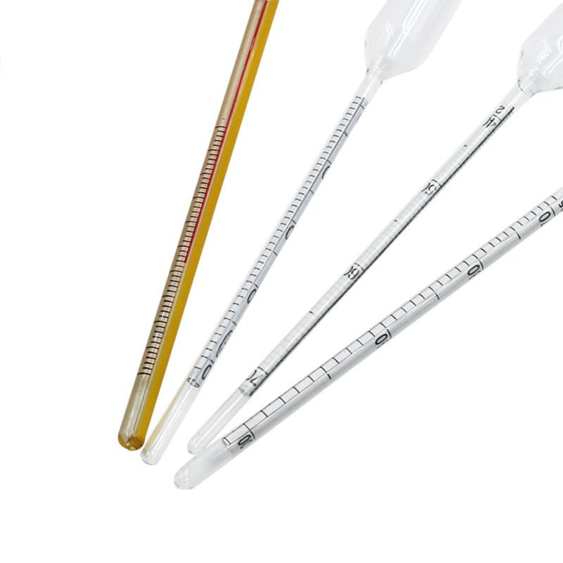 0-100% спиртометры с термометром, профессиональный точный измеритель концентрации для домашнего пивоварения