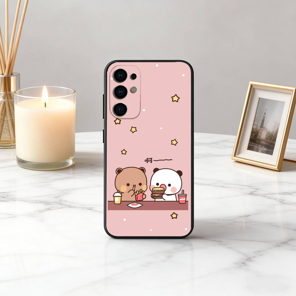 Смешной семейный чехол для телефона B-BUBU D-DUDU-es для Samsung S25, S24, S21, S22, S23, S30, Ultra, S20, Plus, Fe, Lite, Note, 10, Черный чехол