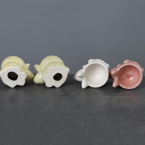 Керамическая подставка для яиц в виде кролика, подставка для яиц в виде кролика, декор для стола для завтрака, подставка для яиц всмятку, кухонная утварь, пасхальное украшение