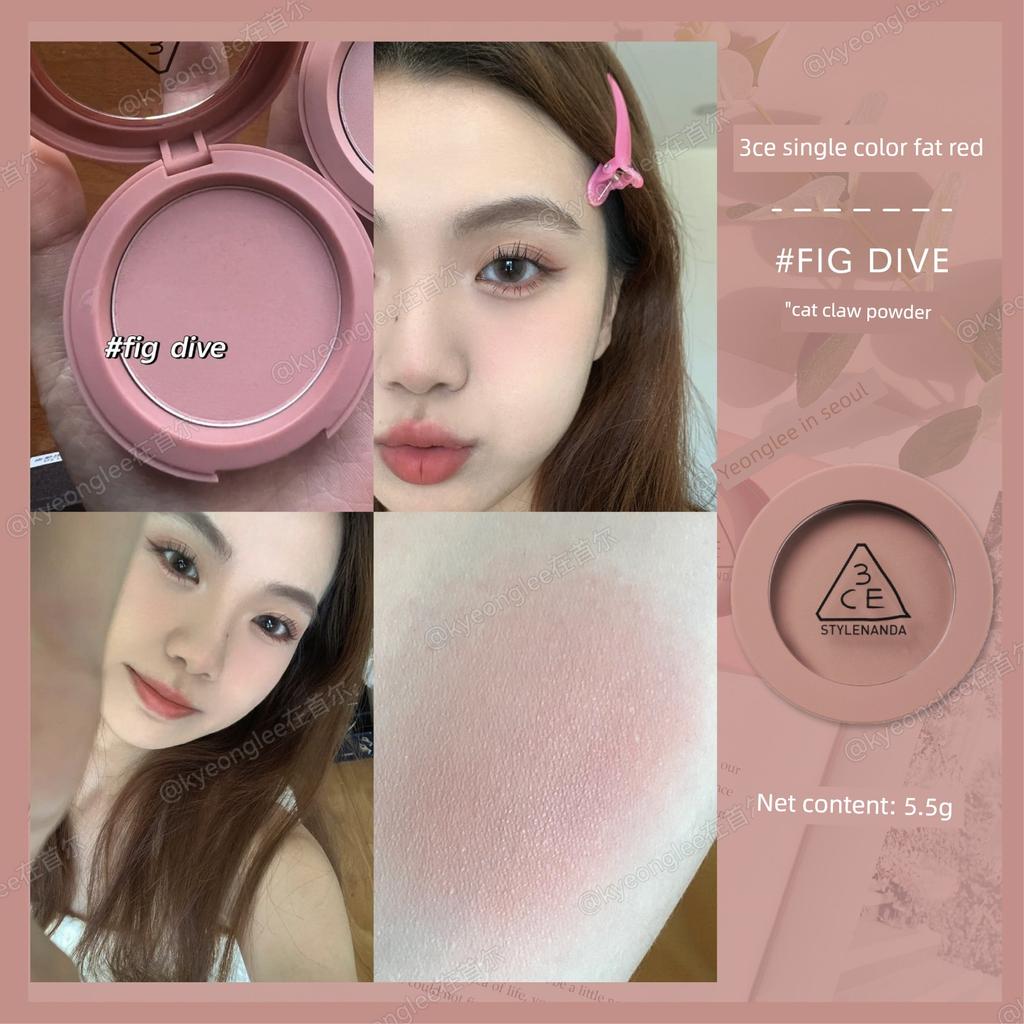3Ce Single Color Blush in Orange Dangerouspeach Peach Orange Sandstone Expansion and Contraction Color Atmosphere New Product Korea