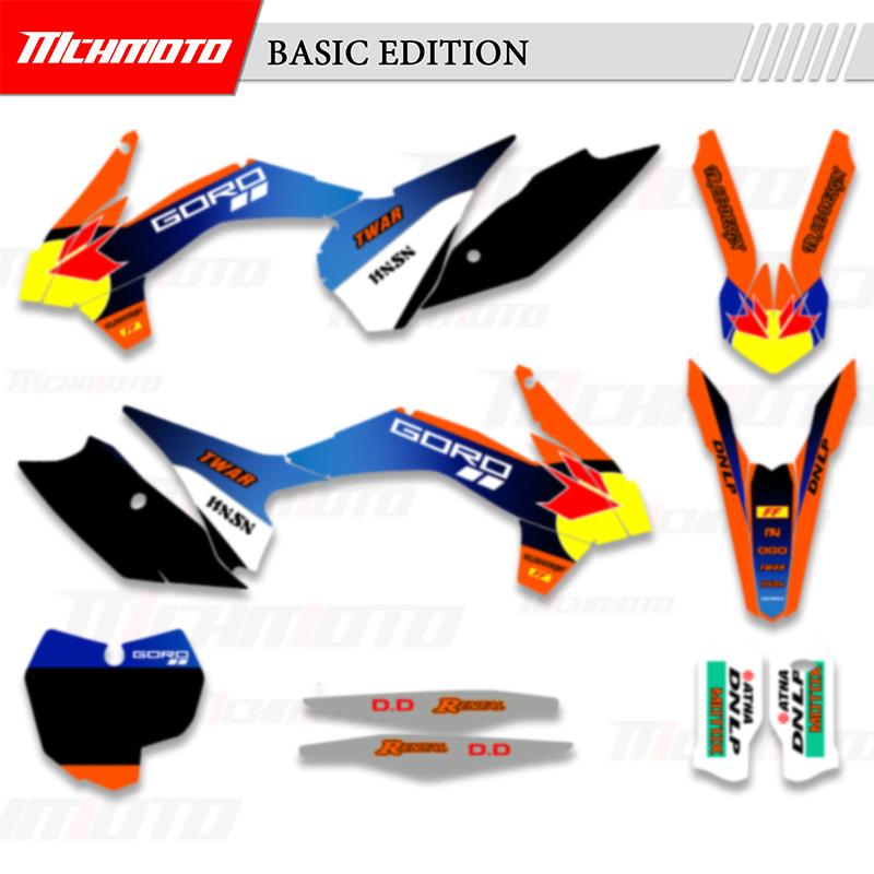 MCHMFG Для KTM SX SXF XC XCF 2013 2014 2015 EXC XCW 2014 2015 2016 Мотоциклетные Графические Наклейки Наборы Номер Имя