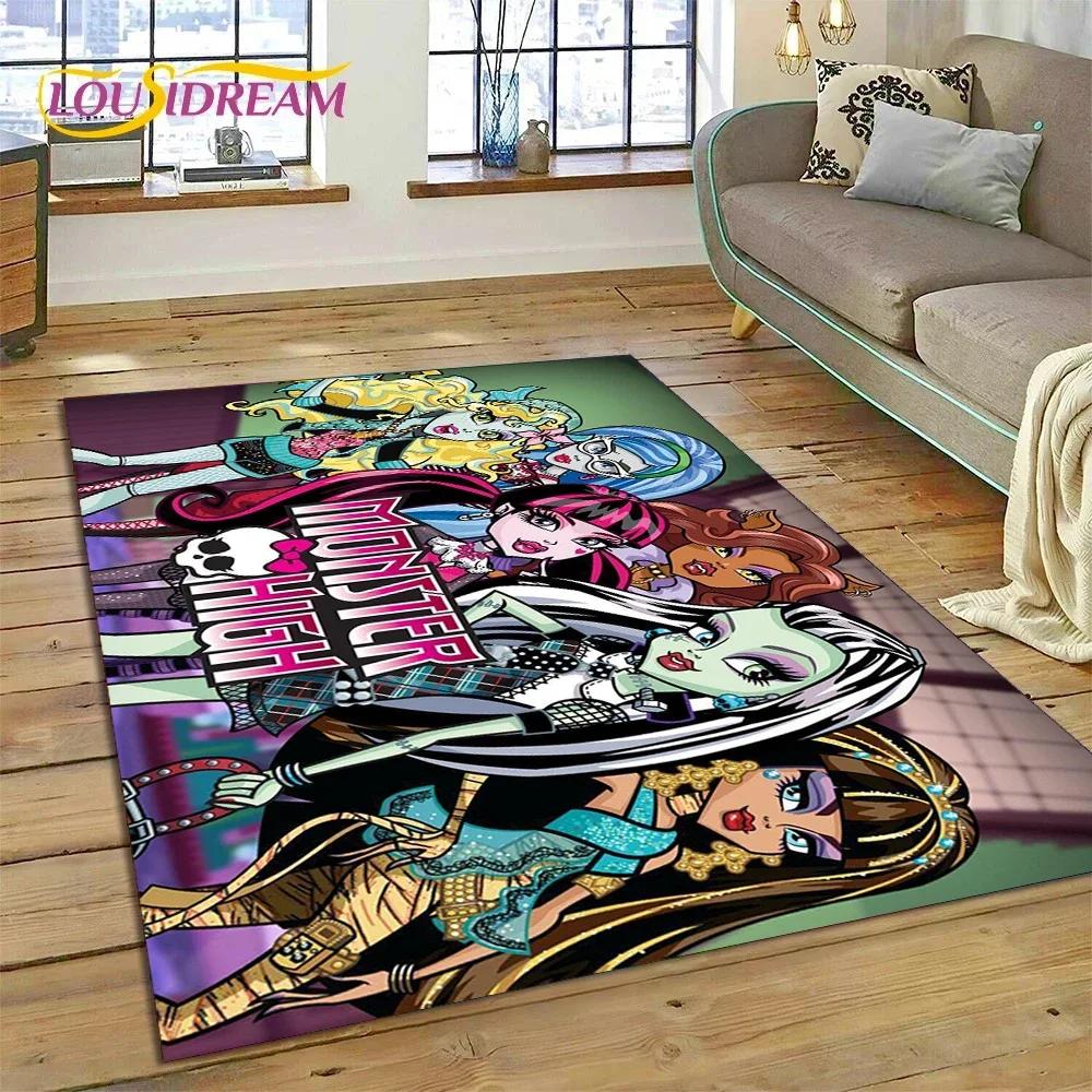 Мультяшный ковер-дорожка Monster High Draculaura Вампир для спальни, гостиной, дома, украшение для дивана, детский игровой большой декоративный коврик для пола
