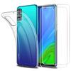 Чехол для Huawei P Smart 2020, Мягкий Прозрачный TPU Чехол-накладка для Huawei P Smart 2020, с Двумя Защитными Пленками из Закаленного Стекла