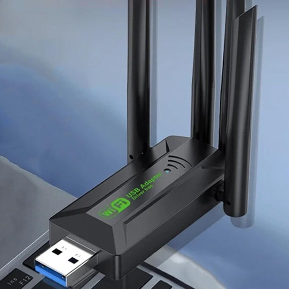 USB Interface 1200Mbps WiFi Dongle 4 Antenna Wireless Network Card High-Speed Internet