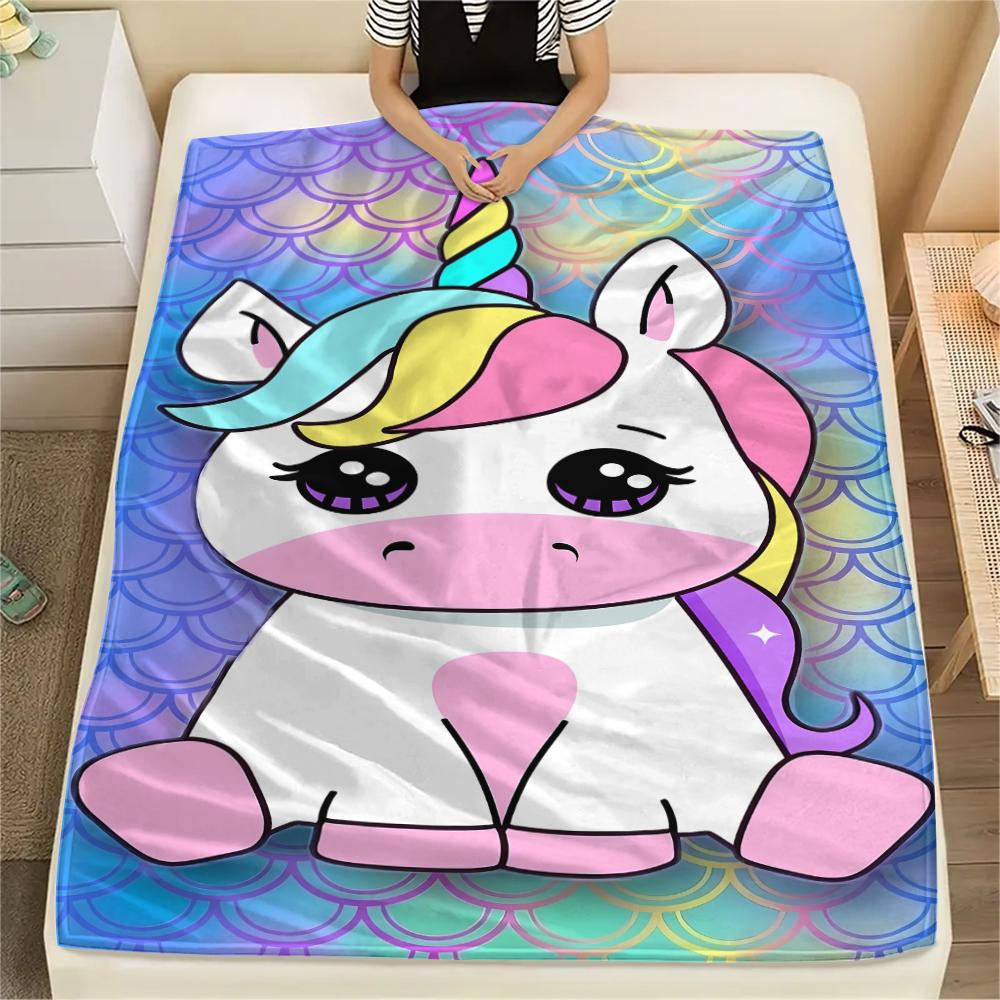 1Pc Uni-horse Print Flannel Blanket, High quality Comfortable for All Seasons, Home Decor, Warmth and Comfort, Perfect for Christmas Gifts