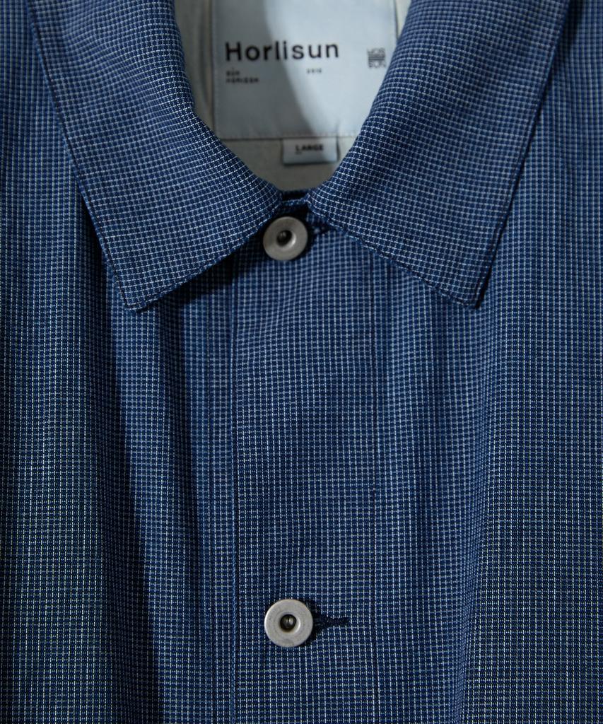 Horlisun Liverty Denim Small Check Jacket Navy
