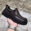 Spring New Leather Breathable Foot Leather Shoes Men's Versatile Casual Fashion Lazy One Pedal Platform Casual Shoes