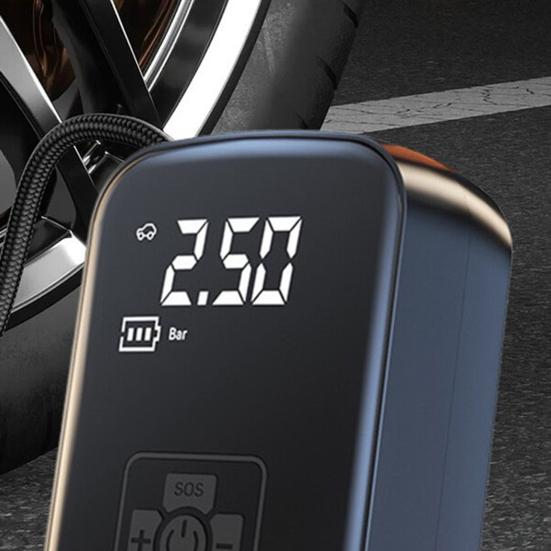 Car Tire Inflator Mini Air Compressor with LED Light Rechargeable Portable Electric Air Pump Motorcycle Bicycle Tire Air Filling Pump