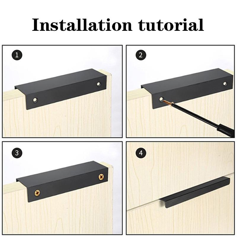 1 шт. ручки для шкафа в спальню, ручки для ящиков мебели, ручки-скобы, скрытая дверная ручка для кухни