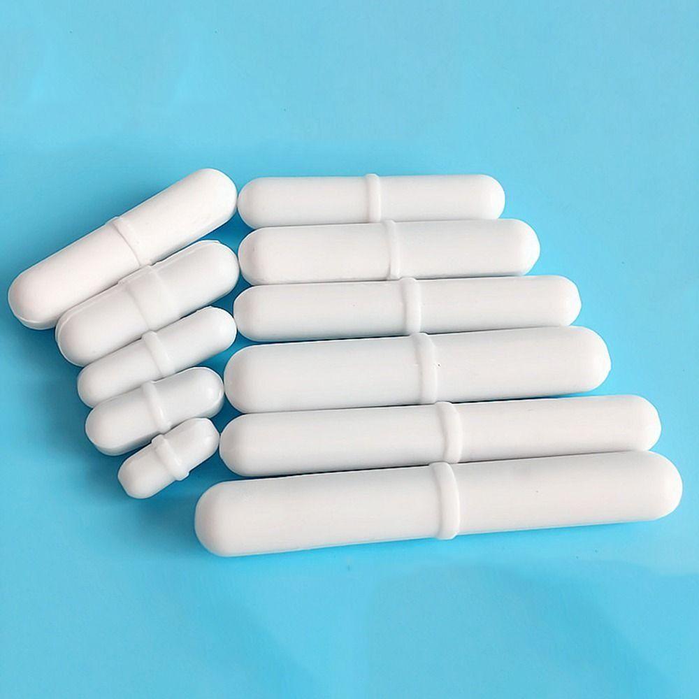 10Pcs 6-15mm Magnetic Stirrer Mixer White Laboratory Stir Rod  Lab Supplies