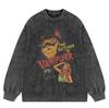 Streetwear VAMPURR Washed Black Y2K Knitted Sweater