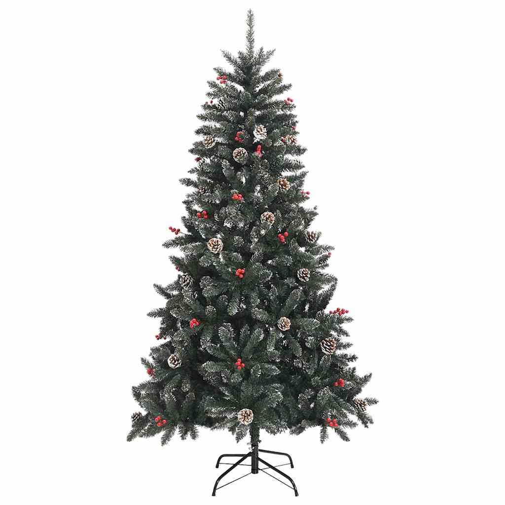 Artificial Christmas Tree Green 180 cm PVC Plastic and Steel