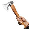Hand-Forged Long-Handled Camping Axe for Wood Splitting and Firewood Cutting
