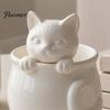 Универсальное украшение для дома, 3D-печатная кошачья чашка для чая, милая кофейная кружка, фигурка, белый орнамент-чашка, кружки, праздничный и подарочный вариант на день рождения для молочного чая