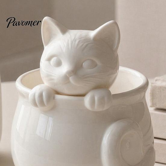 Универсальное украшение для дома, 3D-печатная кошачья чашка для чая, милая кофейная кружка, фигурка, белый орнамент-чашка, кружки, праздничный и подарочный вариант на день рождения для молочного чая