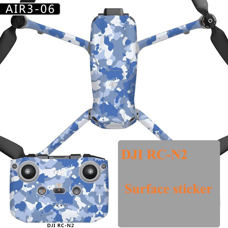 Красочные наклейки для DJI Air 3 Drone Защитная пленка ПВХ Наклейки Поверхностное покрытие кожи для DJI RC 2/RC N2 Аксессуары