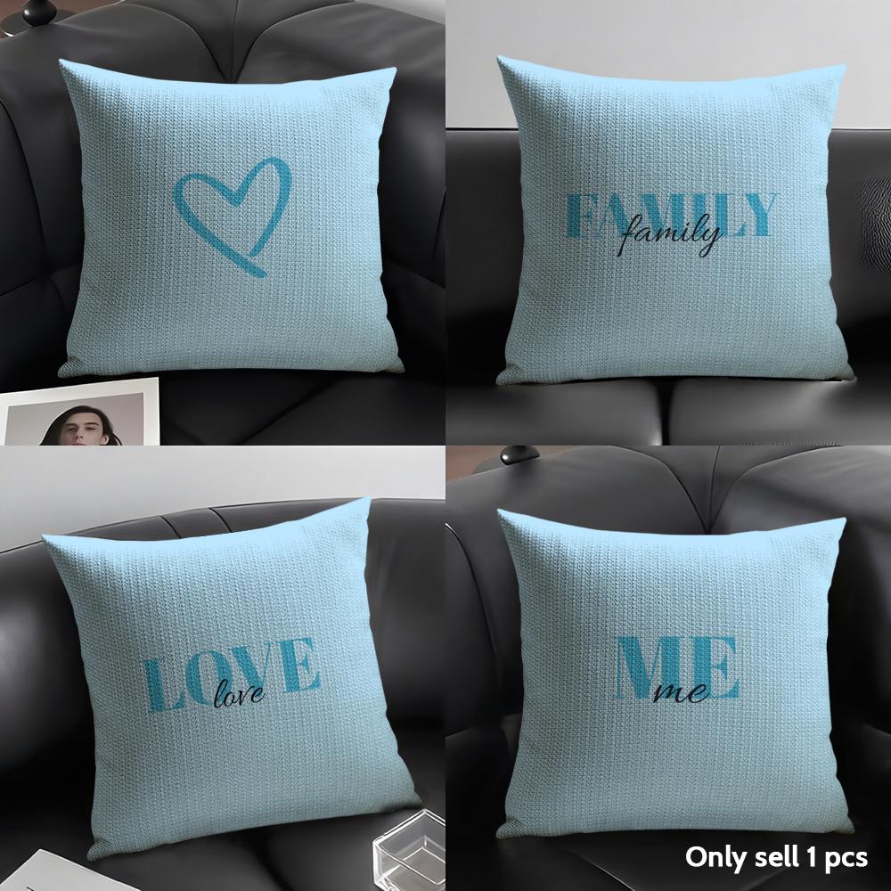 Чехол на подушку Simplicity Pattern Love из натурального льна, органической ткани, с двусторонней печатью, для дивана, домашнего декора, подарок