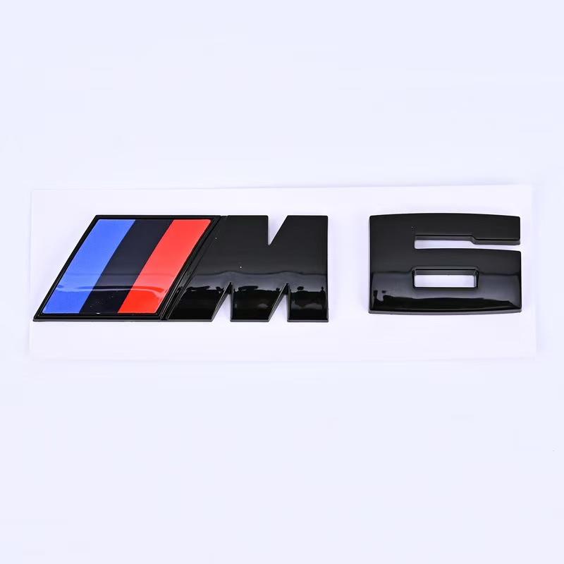 Suitable for BMW Group M standard M1 M2 M3 M4 M5 M6 M7 trunk tail standard ABS logo sticker modified silver/black.