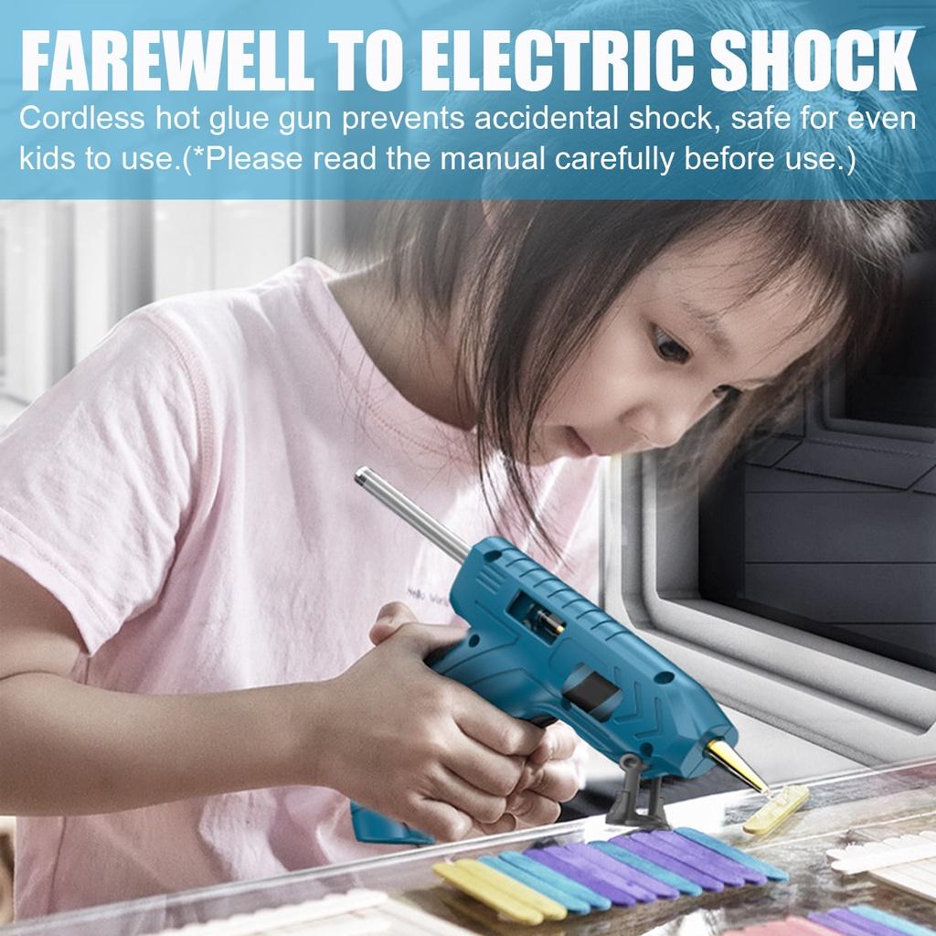 Беспроводные клеевые пистолеты для горячего расплава 5400 мАч со 100/50/20 шт. клеевых стержней, медное сопло, аккумуляторные клеевые пистолеты для горячего расплава, инструмент для ремонта поделок своими руками, USB 80 Вт