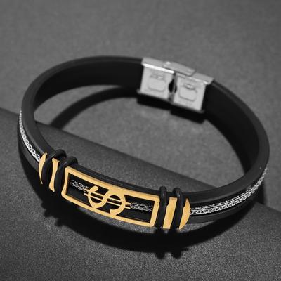 Модный силиконовый браслет с узором в виде доллара для пары, плетеный браслет из нержавеющей стали в стиле панк, хип-хоп, праздничный подарок, аксессуары для вечеринок