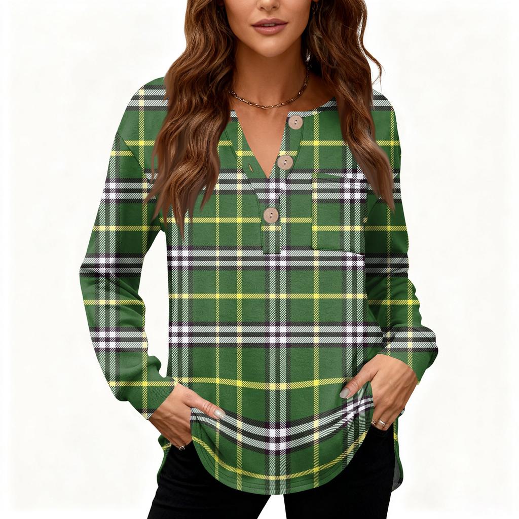 Женский модный топ с длинными рукавами в стиле ретро с принтом