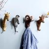 1 Pc Vintage Resin Wall Coat Rack Three-dimensional Animal Hook Wall Hook Home Wall Decoration Stereo Animal Rack